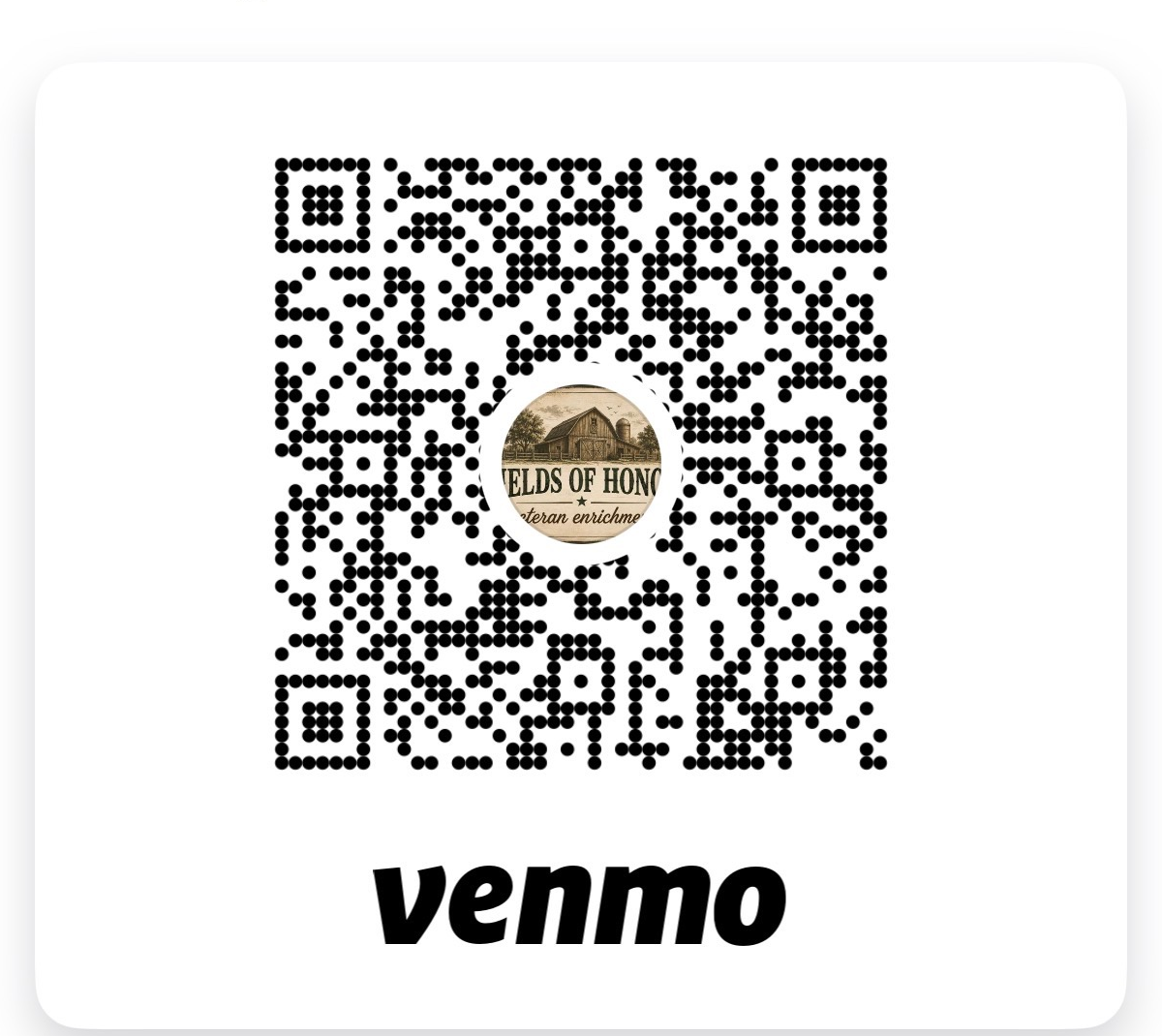 Venmo QR code — scan to donate to Wordhouse Foundation